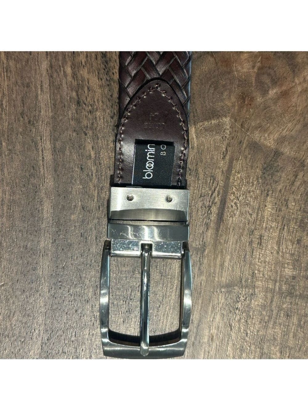 Bloomingdales Reversible Boys Brown and Black Braided Belt Size 24 - Picture 13 of 16